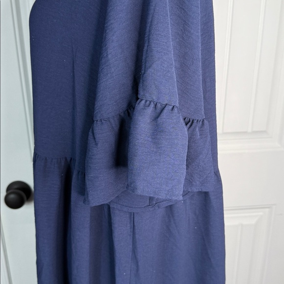 IN'VOLAND Plus Size  Dress Ruffle Babydoll Dresses V Neck Flowy Swing Dress 22W - Picture 5 of 13